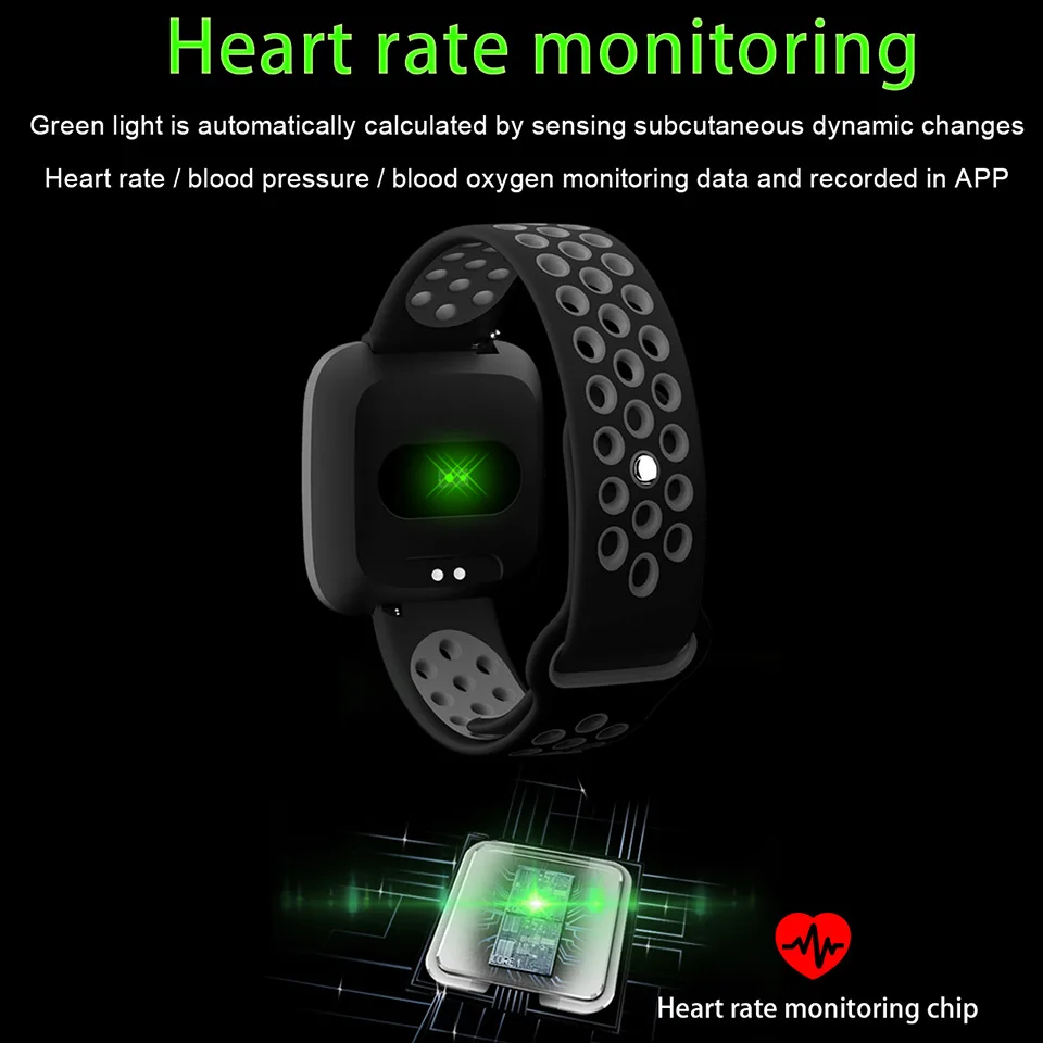 F15 Fitness Tracker Watch Smart Bracelet with Heart Rate Monitor Wristband for Android ios Smartphone Men Women | Электроника