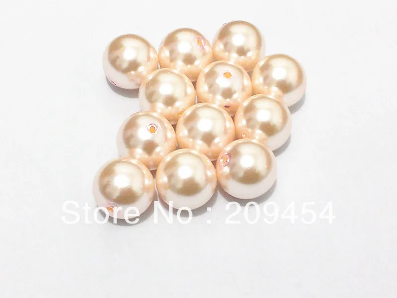 Оптовая продажа легкие розовые круглые акриловые бусины 20 мм 100 шт./лот с