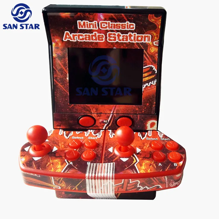 Мини Портативный 2 игрока Аркада станции 8 дюймов со встроенным 183 8Bit игр