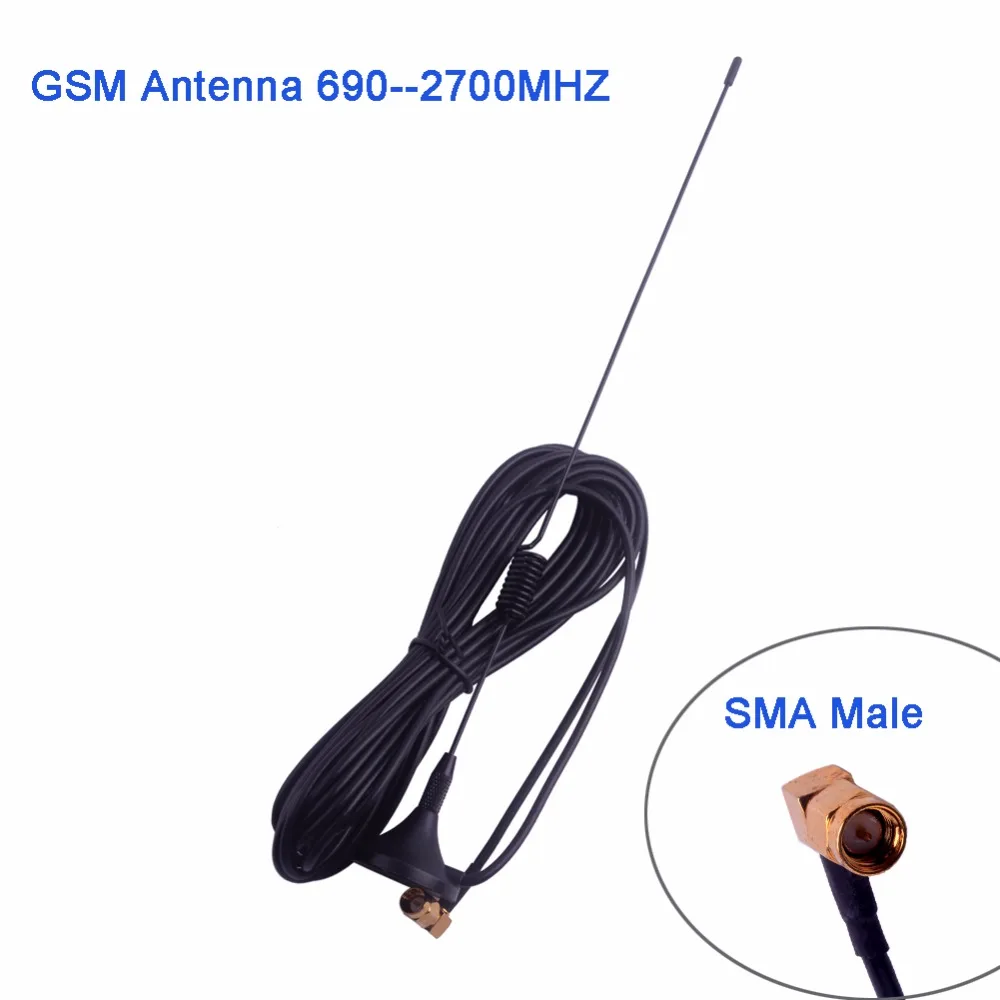 GSM антенна 690 2700 МГц SMA GPRS 3G EVDO CDMA 4G 5M Male присоска для автомобиля грузовика лодки