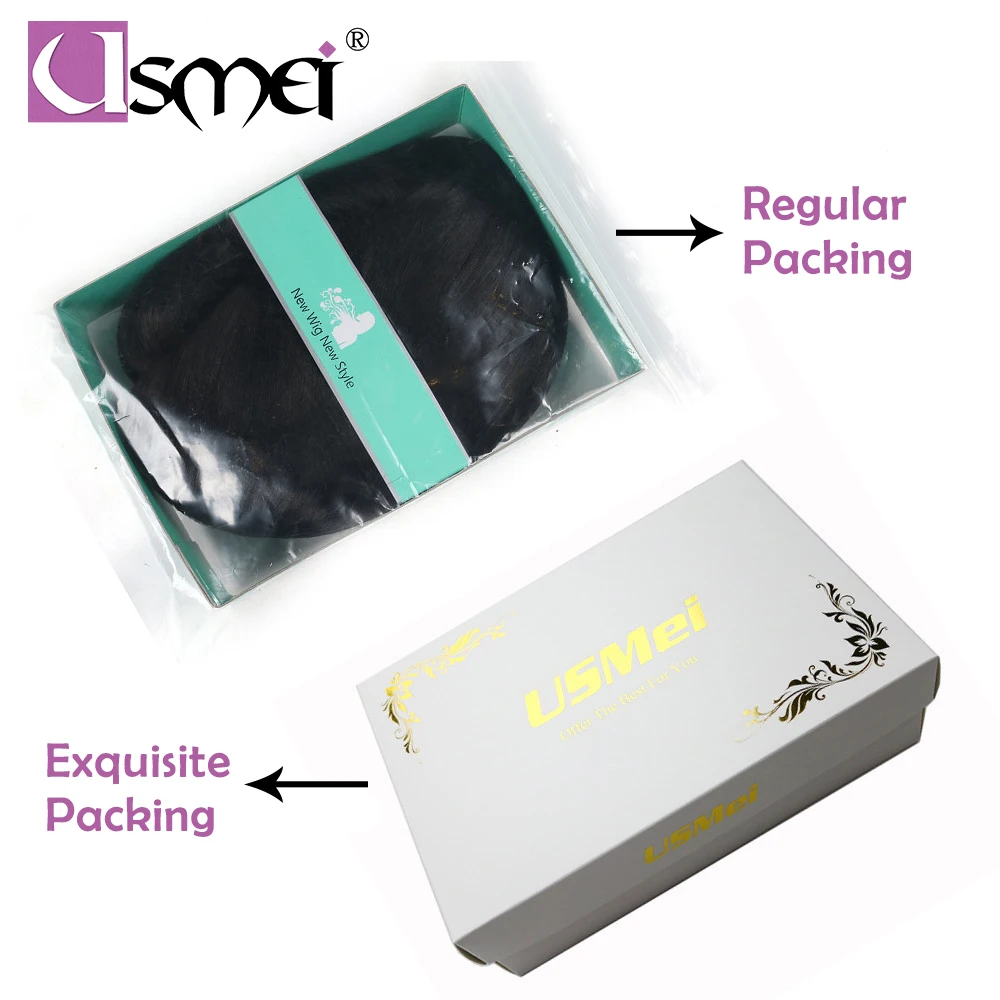 

USMei 18 inch high temperature fiber hair ombre dark roots to blue color hand tied synthetic lace front wigs l1822