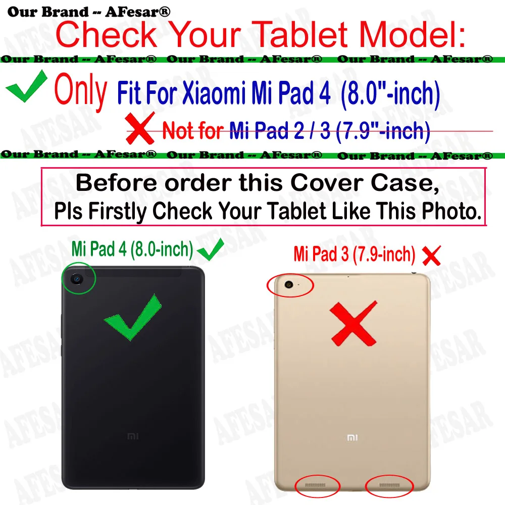 Умный чехол-подставка для Xiaomi Mi Pad 4 MiPad 8 дюймов кожаный чехол планшета с
