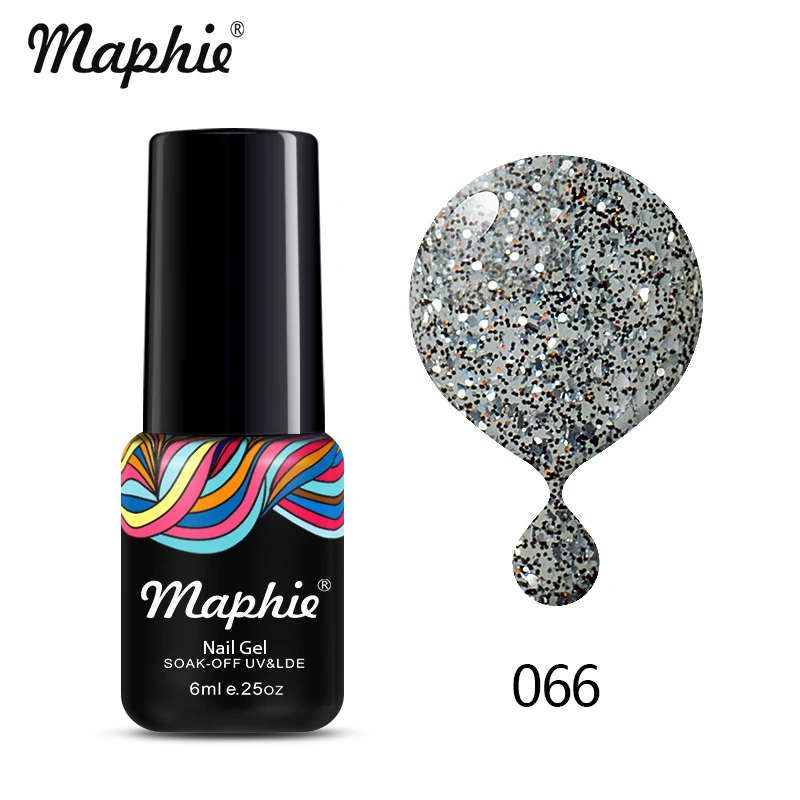 Maphie, 6 мл, золотой цвет, Гель-лак, мерцающий блеск, УФ светодиодный Гель-лак для ногтей, долговечный УФ-лак для ногтей, лак для ногтей, замочить, светодиодный клей - Цвет: 066