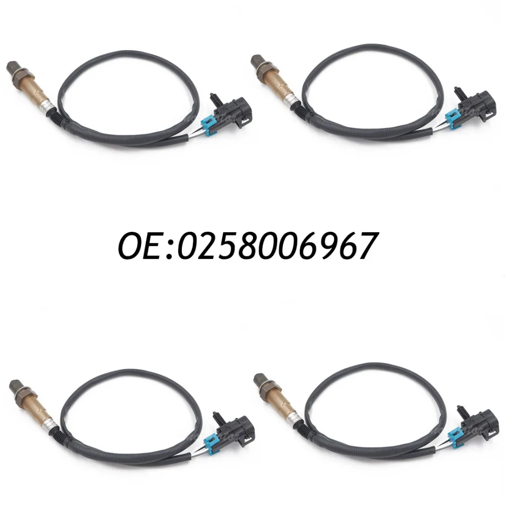

Новинка, 4 шт., кислородный 4-проводной зонд Lambda 0258006967 12617648 для BUICK GMC