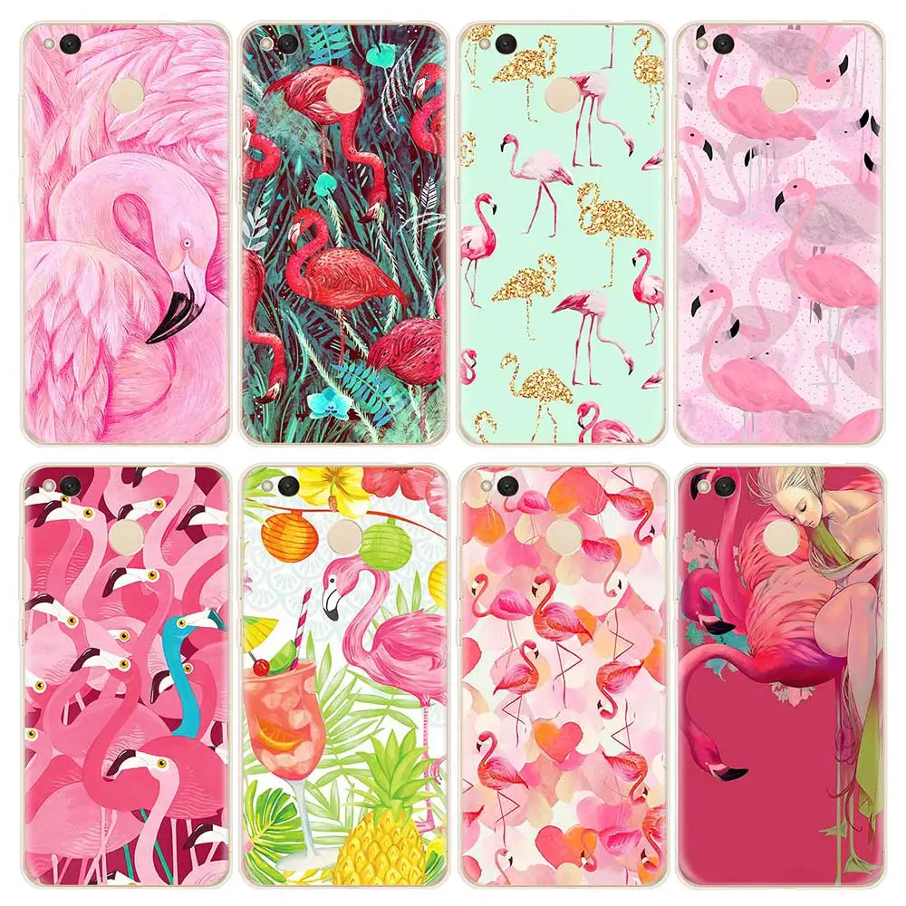 Flamingo Phone Case for Xiaomi Redmi Max2 A1 note3 4X 5A xiaomi6 5X Bird animals cute TPU Soft Silicone Protective Back Cover |