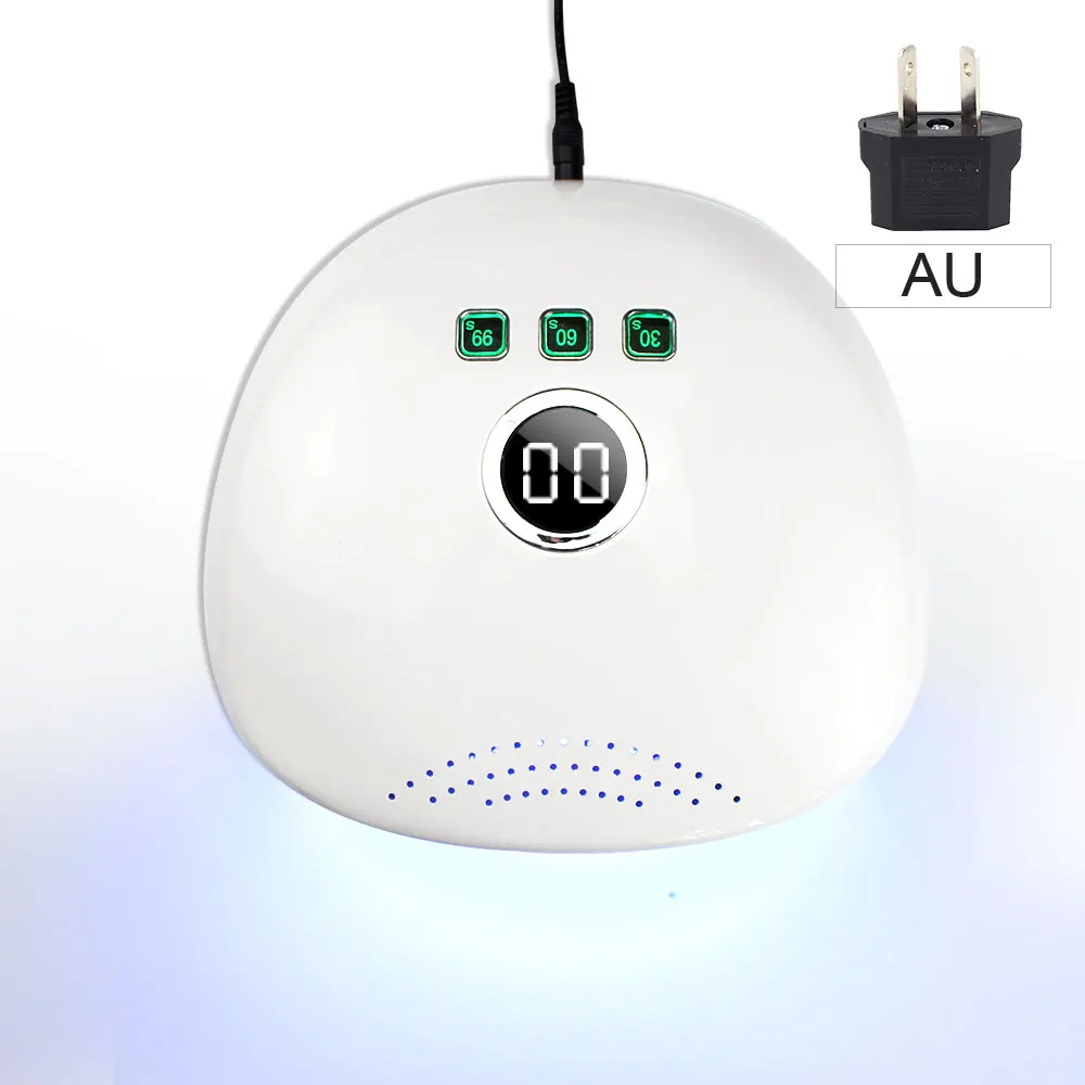 White AU Plug NOQ Max48W Lampara светодиодный маникюрный профессиональный УФ-светильник для ногтей сушилка 24 светодиодный s для гель-лака лечебная лампа Инструмент для дизайна ногтей - Цвет: White AU Plug