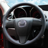 bannis hand stitched black leather steering wheel cover for 2011 2013 mazda 3 mazda cx7
