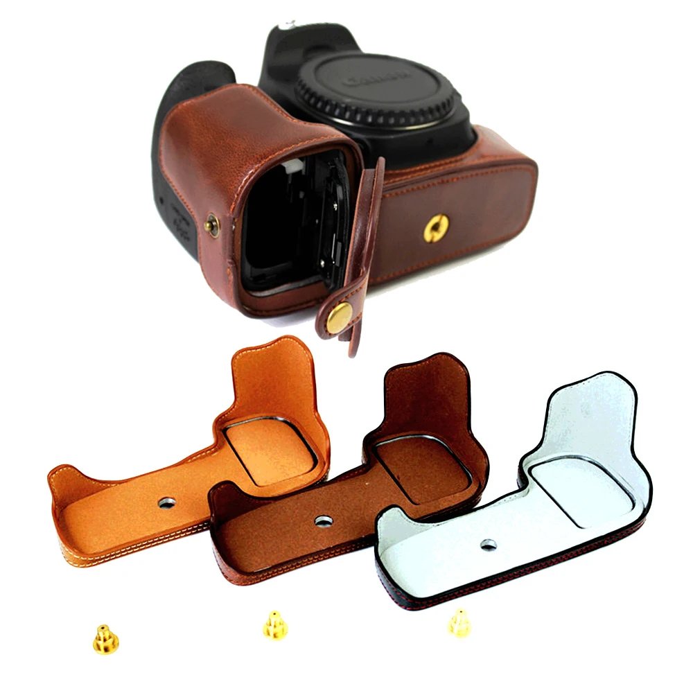 Модный комплект из искусственной кожи с половинным корпусом чехол для камеры