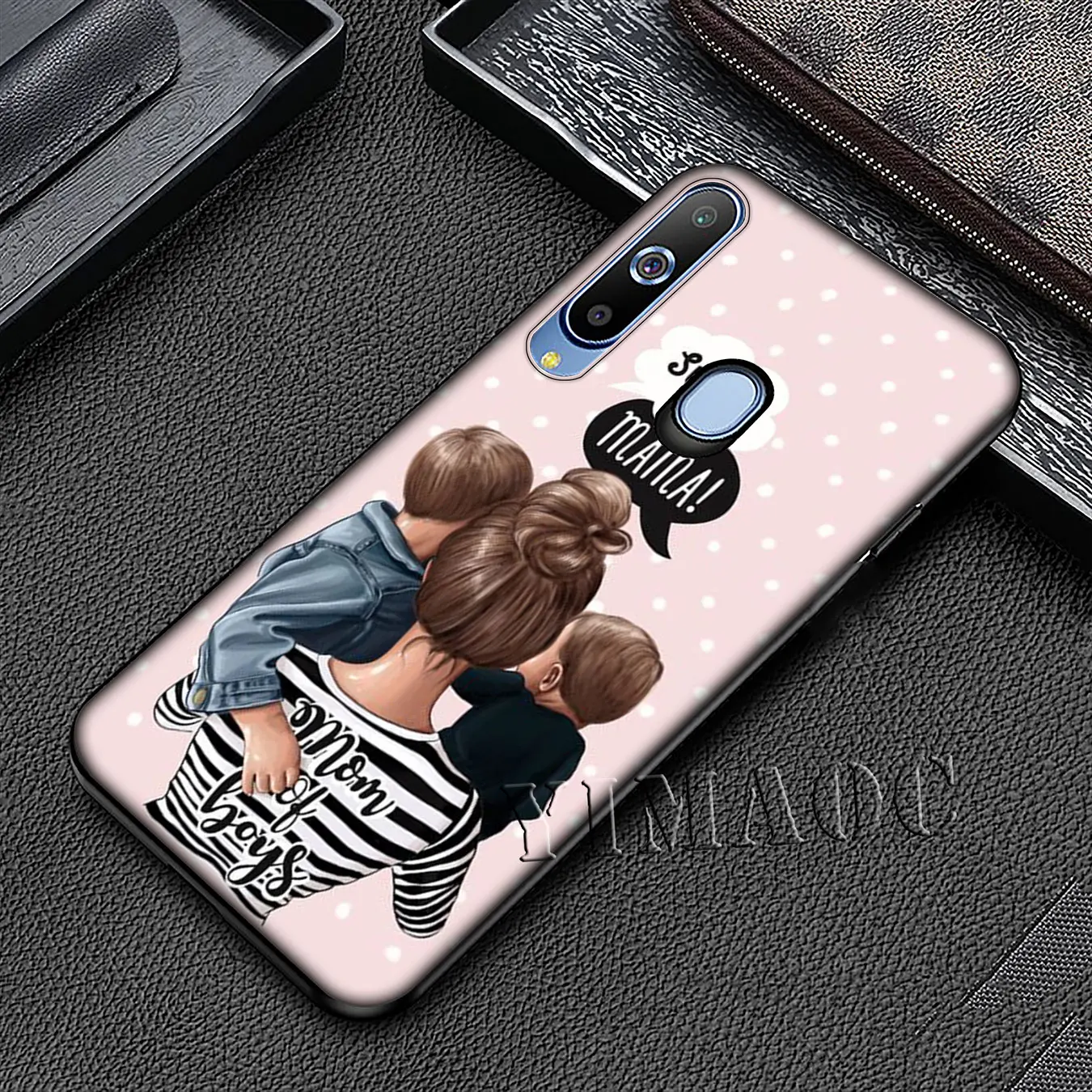 Fashion Brown Hair Baby Mom Girl Queen Soft Silicone Case for Samsung Galaxy A70 A60 A50 A40 A30 A20 A10 A50S A30S A20S A10S | Мобильные