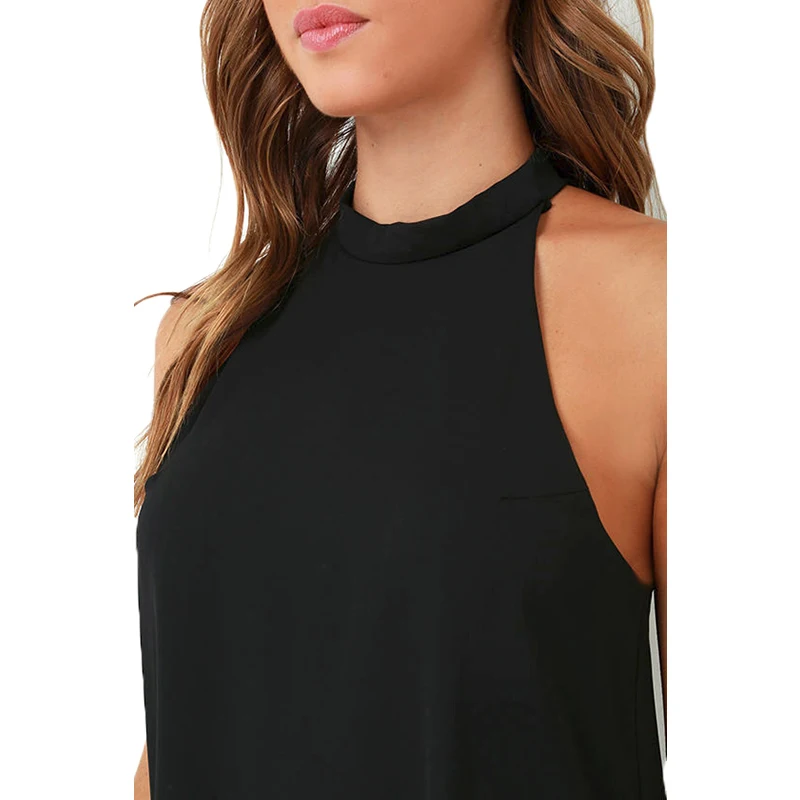 Женское платье без рукавов fantalist летнее Элегантное коктейльное с лямкой на шее