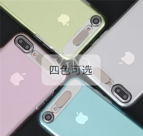 100 шт./лот Оригинальный Чехол Rock Light Tube Серии Прозрачный ТПУ + PC Для iPhone 6 S Plus 7/7 Плюс