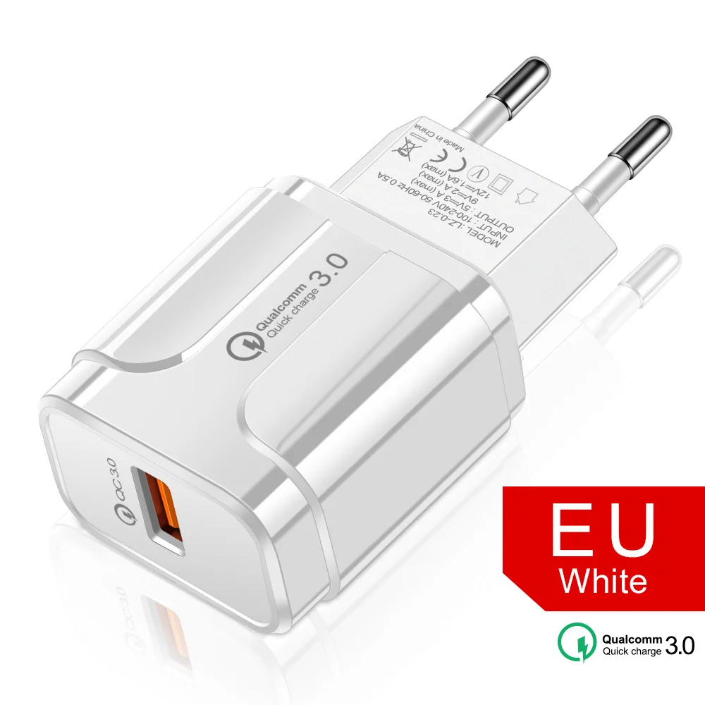 ROMICHW Quick Charge 3,0 быстрое зарядное устройство QC3.0 настенное зарядное устройство для мобильного телефона для iPhone 8 7 6s Plus x EU QC Быстрая зарядка - Тип штекера: EU White