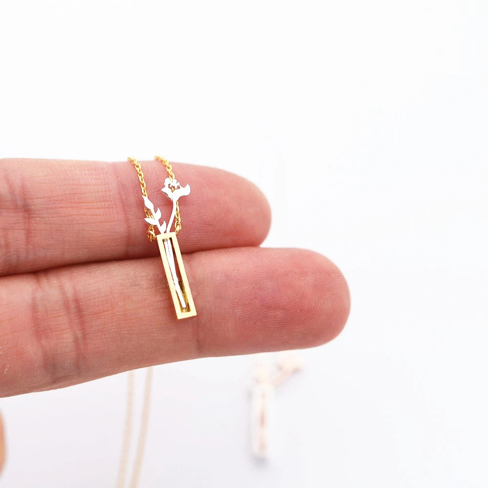 Модные ожерелья с вазой очень красивые и цветами смешанные цвета