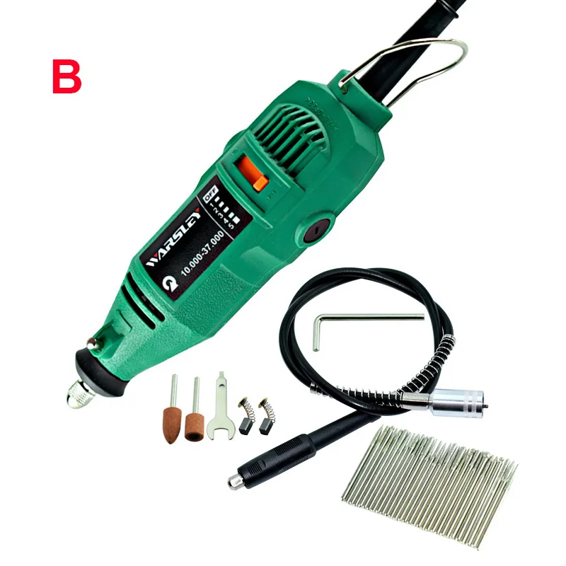 Электрическая дрель Dremel 180 Вт гравировальная ручка шлифовальный станок DIY мини-мельница Электрические Инструменты Роторная мини-мельница шлифовальный станок - Цвет: B