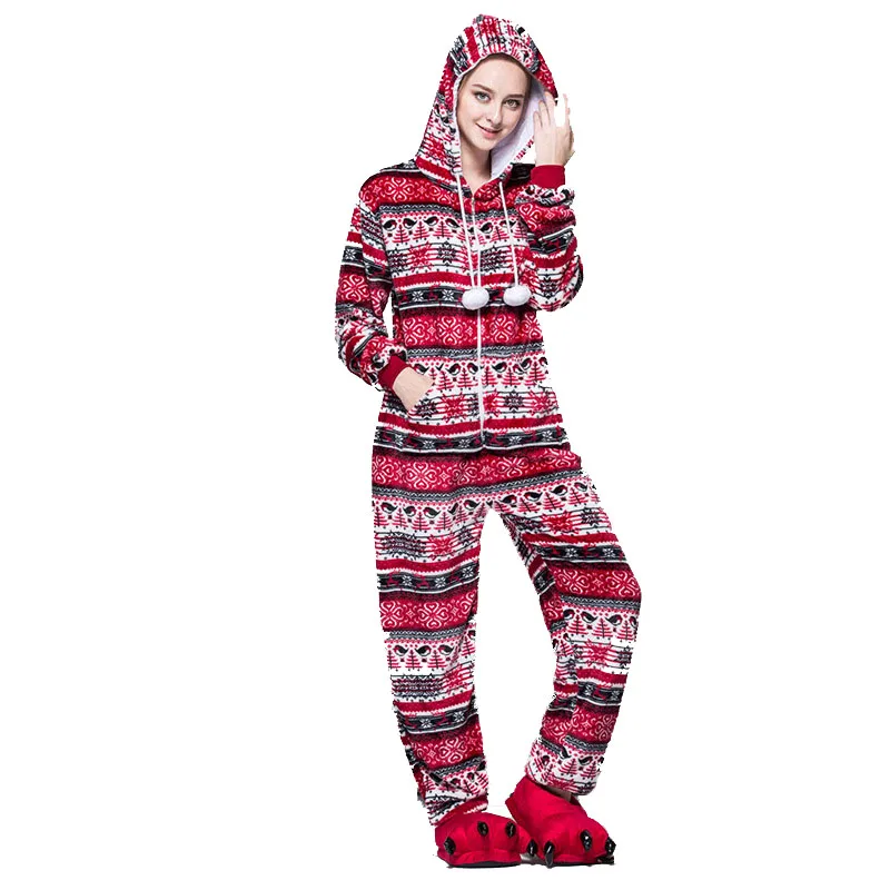 

Red Bird Zipper Kigurumi Pyjamas Onesie For Adults Women Men Snow Pajamas Hooded Soft Pijamas Christmas Cosplay Winter Sleepwear