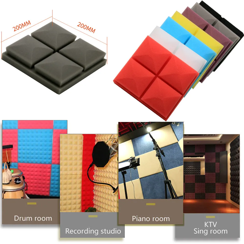 20x20x5 см акустическая поролоновая панель Звукопоглощающая губка студия КТВ