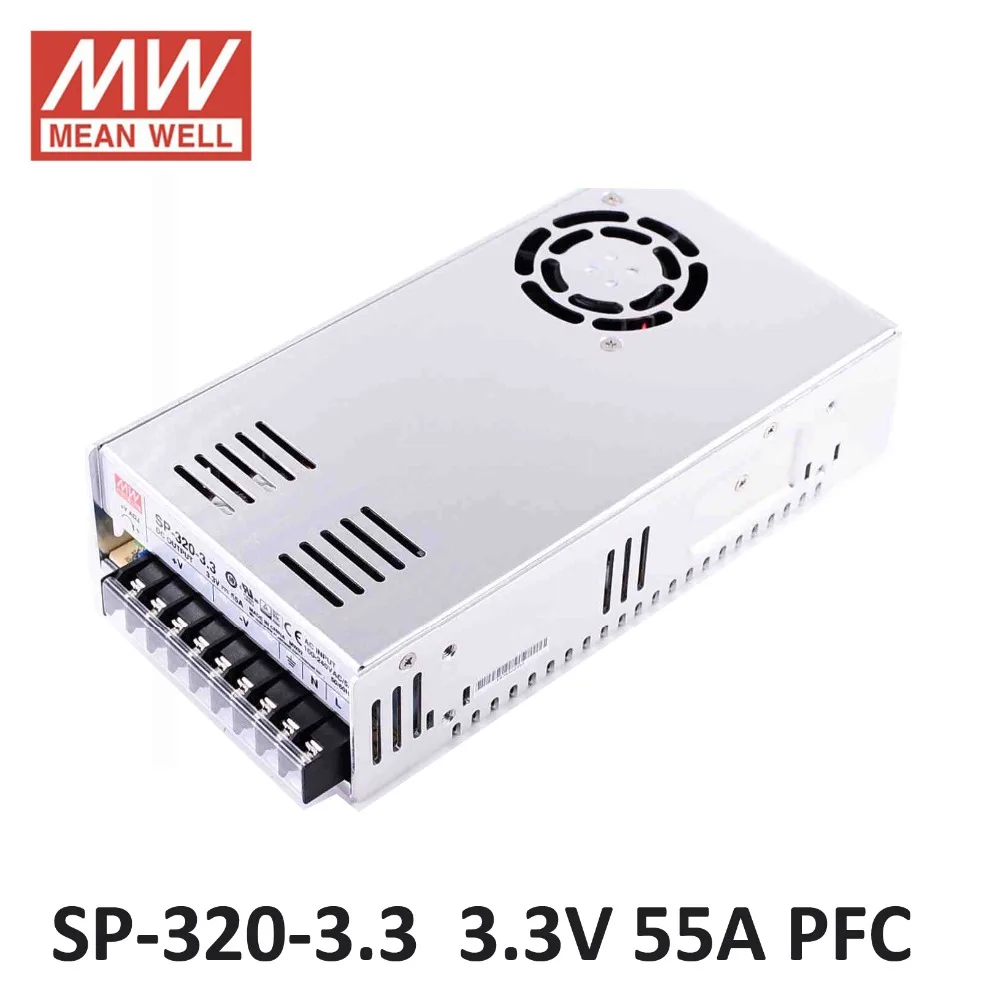 источник питания MEAN WELL SP 320 3.3 выключатель вольт 55A 181 Вт PFC функция 85 264VAC вход meanwell