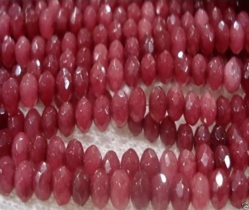 

Free Shipping 5x8mm Brazil Faceted Red Round Loose Beads 15" AAA