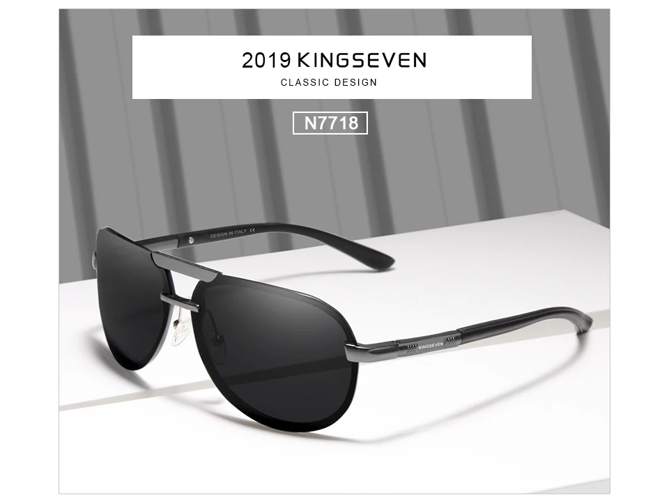 KINGSEVEN, фирменный дизайн, новые поляризованные солнцезащитные очки без оправы, для мужчин и женщин, для вождения, оправа пилот, солнцезащитные очки, мужские очки, UV400, Gafas De Sol
