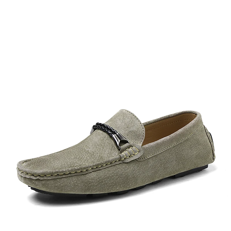 GOXPACER 2018 New Spring And Autumn Men Shoes Casual Loafers Pig Leather Flats Genuine Moccasins | Обувь