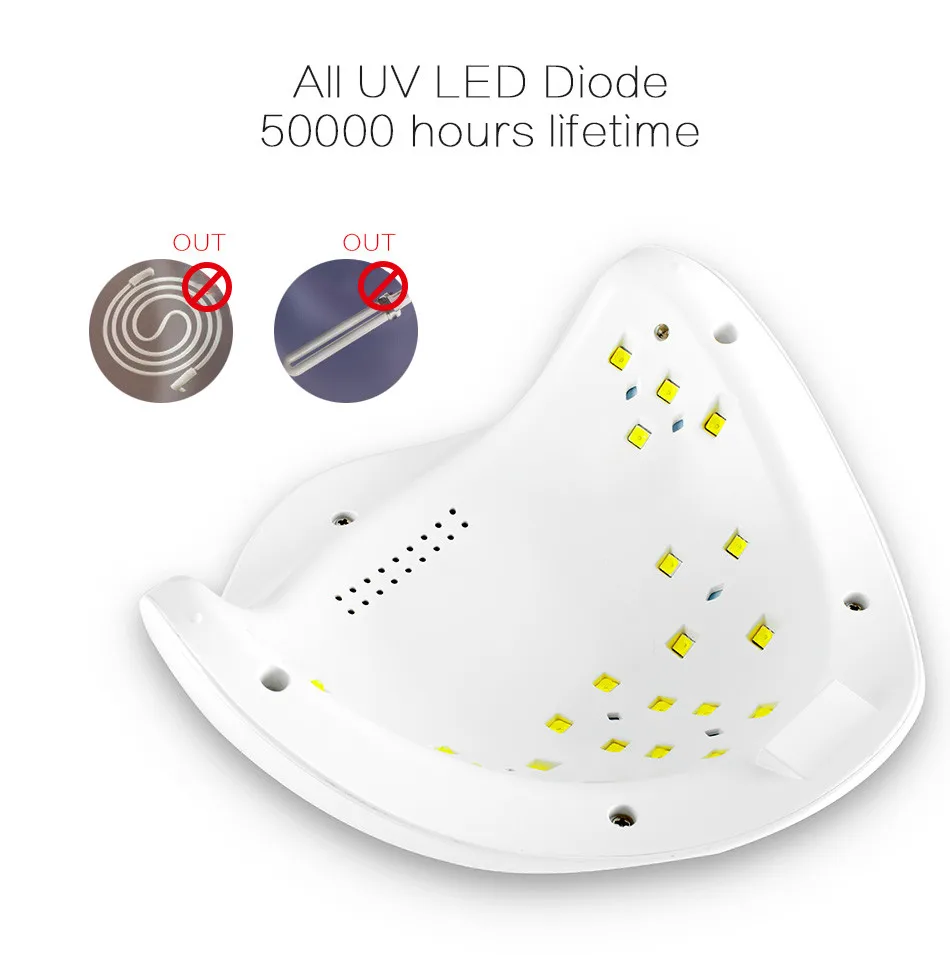Аппарат для сушки гель лака ногтей SUN5 1 шт. 36 Вт 365 + нм|nail dryer machine|dryer machineled uv lamp |