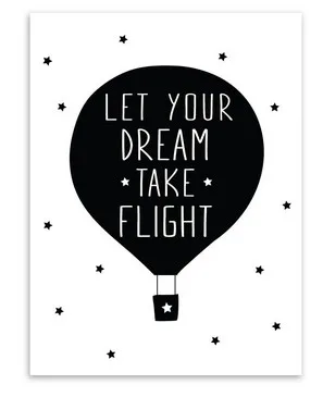 Современная черно белая Мотивационная типография мечты цитаты художественный