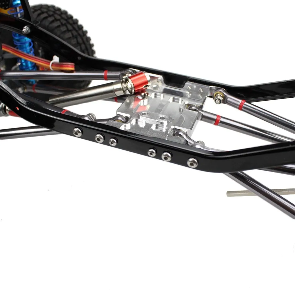 MEREPACCOR 2 шт. Металлическая черная балка боковая рамка Шасси для RC Crawler SCX10 и II 90046 90047