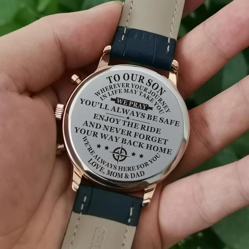 Мужские кварцевые часы с кожаным ремешком нержавеющая сталь|Мужские спортивные