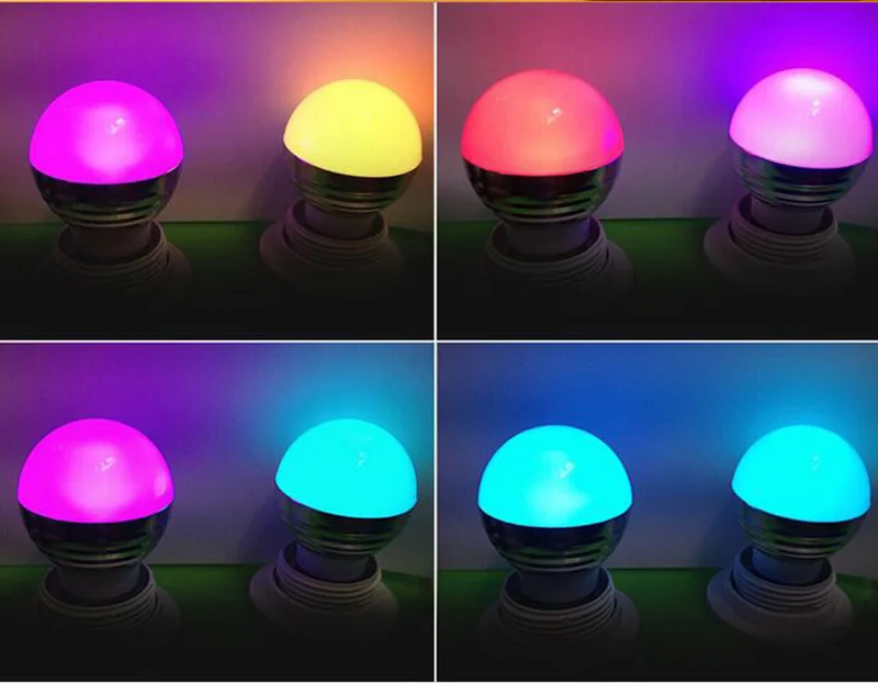 AC85 265V Светодиодный лампа E14 E27 GU10 MR16 RGB светодиодный шарика 16 Цвет Лампы Сменные с