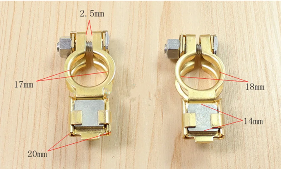 1 пара медные автомобильные клеммы для батареи Крышка позитивный негативный зажим падение Разъем Сплав батареи терминалы для караван