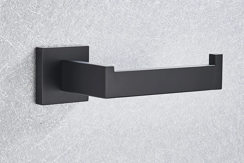 Набор аксессуаров для ванной, черный крючок для халата, вешалка для полотенец, барная полка, держатель для бумажной ткани, держатель для зубной щетки, аксессуары для ванной комнаты