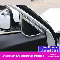 car carbon fiber audio tweeter decorative frame front triangular decorative frame cover for honda accord 10th2018 2019 2020 2021
