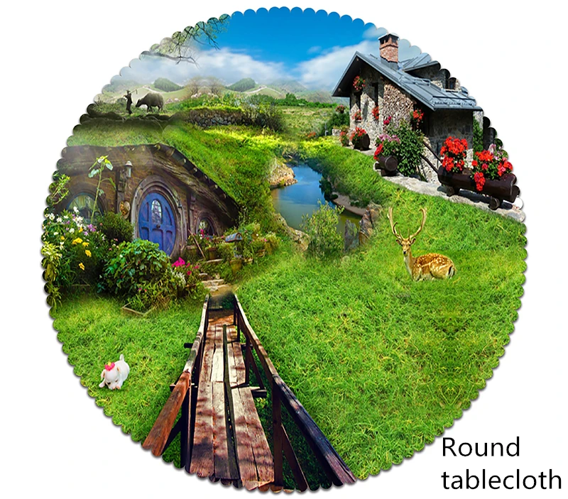 Скатерть пурпурная с воздушным шаром Пыленепроницаемая из плотного хлопка для