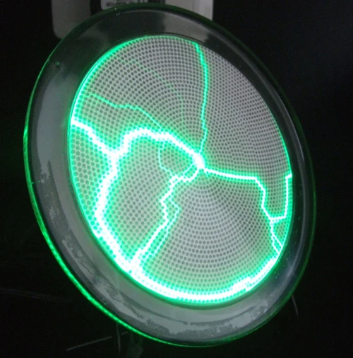 Плазменная пластина с зеленым луминовым диском праздничный декоративный