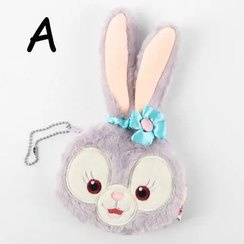 Мультфильм Даффи Медведь Друзья Stella Lou кролика плюшевые сумки в 2-х стилях Stella балетки кролик карты посылка кулон милые девушки плюшевые кошелек - Цвет: A