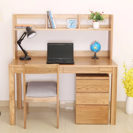 Стол компьютерный из массива дуба с полками и для хранения|wood computer desk|computer deskcomputer