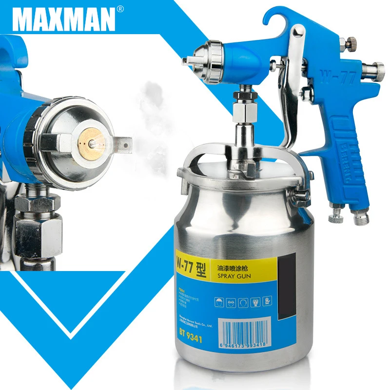 MAXMAN600/750/1000 мл профессиональный пневматический пистолет Аэрограф опрыскиватель сплав живописи распылитель с бункером для покраски автомобиля