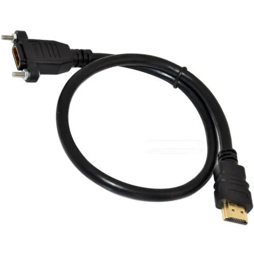 1 5 м футов HDMI штекер к женскому панельному удлинительному позолоченному