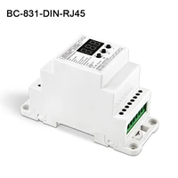 bc 831 din rj45 dc12 24v input 10a1ch outputconstant voltage din rail dmx512 decoder digital tube display for led strip