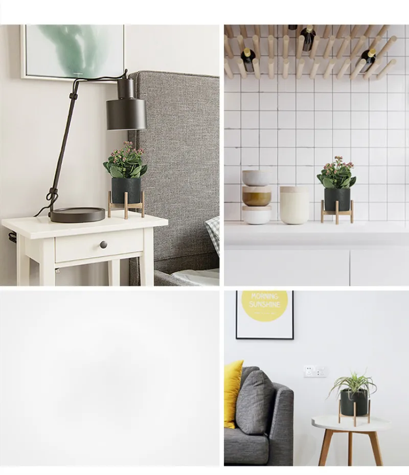 Скандинавский Настольный цветочный горшок из цельного дерева с подставкой