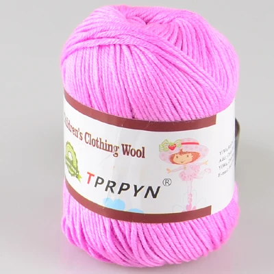 22 lotus pink TPRPYN 10 шт./лот, хлопчатобумажная пряжа из молочного волокна для вязания детской одежды, куклы, 5 трандов, 2,5 мм, вязание крючком, 12 мм, игла NL1131 - Цвет: 22 lotus pink