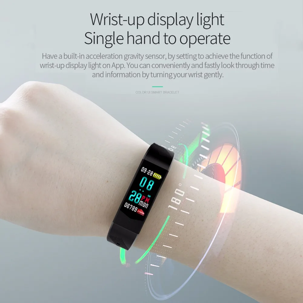 

SOONHUA B30 Blood Pressure Smart Bluetooth Bracelet Heart Rate Sleep Monitor Wristband IP67 Waterproof Fitness Tracker Band