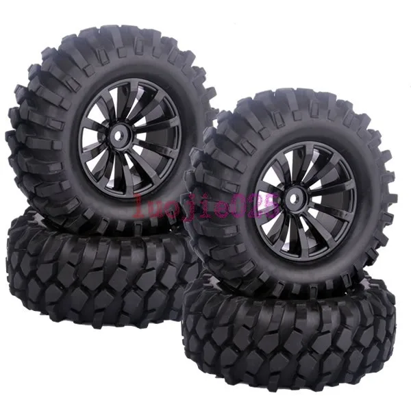 4 шт. RC 1/10 внедорожника пляж рок гусеничные Покрышки шины колеса обода 6 мм