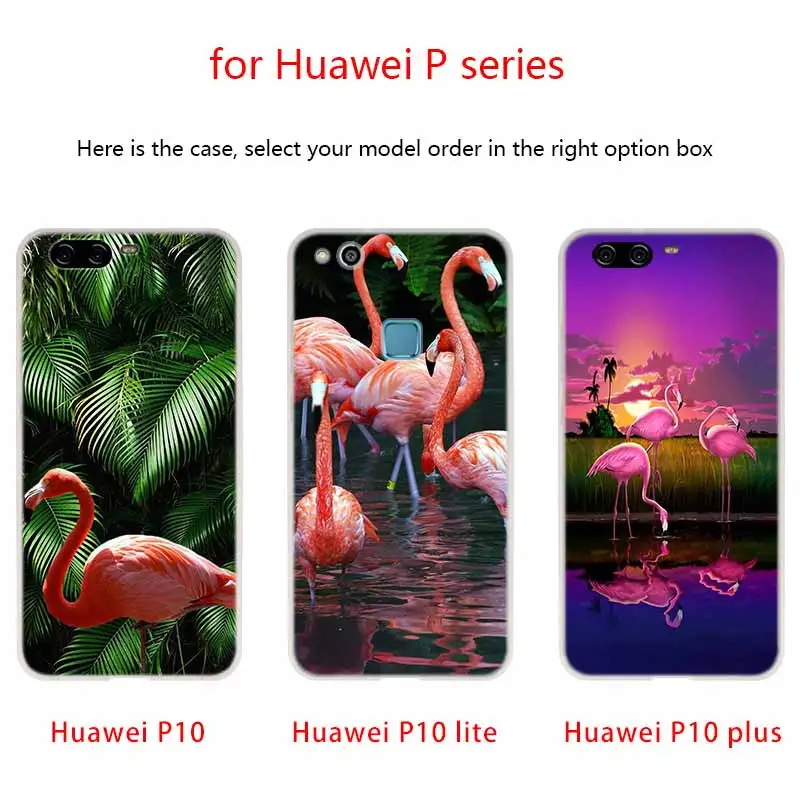 Розовый силиконовый чехол с фламинго мягкий для Huawei P50 P40 P10 P20 P30 Lite Pro P Smart Z 2020 2019 -