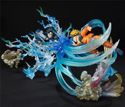 Uzumaki vs Sasuke naruto anime japones figuras de accion y Juguete PVC modelo coleccion ninos amante regalo|Игровые фигурки и