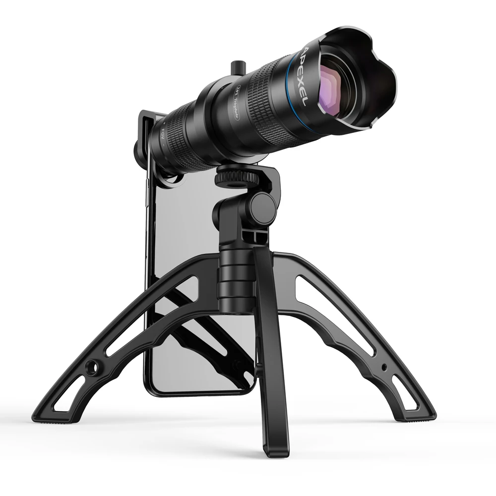 telescope and tripod APEXEL 28x телеобъектив зум Монокуляр с портативным селфи Штатив для Xiaomi huawei другие смартфоны путешествия Охота Спорт - Цвет: telescope and tripod