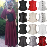 x women sexy corset underbust waist cincher corsets black white red gothic corset top bustier plus size corpete corselet s 6xl