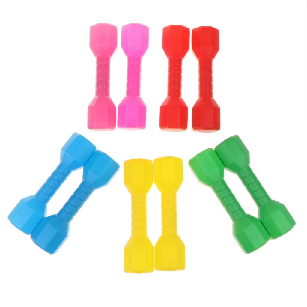 

5 цветов-1 пара, Детские гантели, детская игрушка для фитнеса на открытом воздухе, реквизит для силовых тренировок