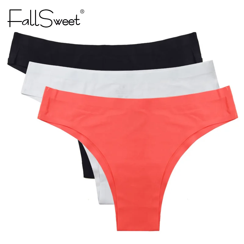 Женские трусики стринги FallSweet удобные однотонные бесшовные с низкой посадкой