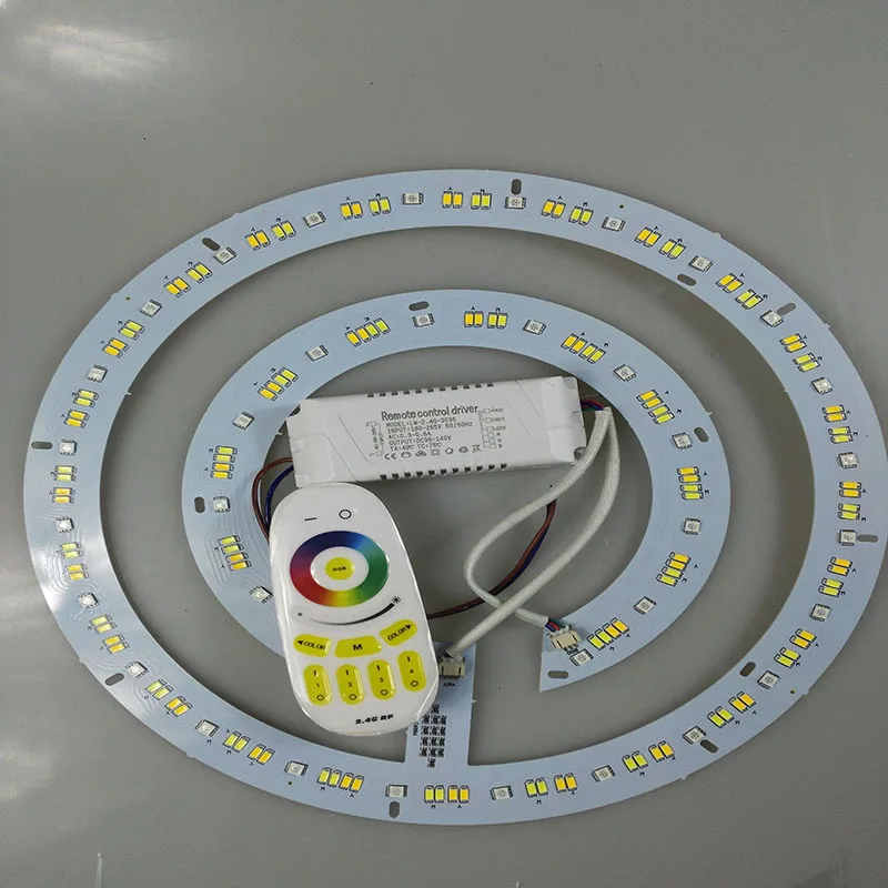 KINLAMS 36 Вт светодиодный RGB+ CW+ WW цветной круглый светодиодный модуль для потолочного освещения интеллектуальный пульт дистанционного управления энергосберегающая лампа